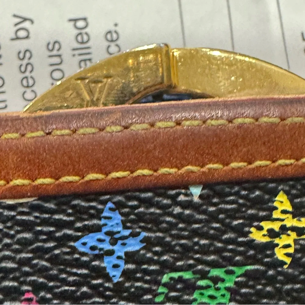 Louis Vuitton Murakami Multicolor kiss lock With COA